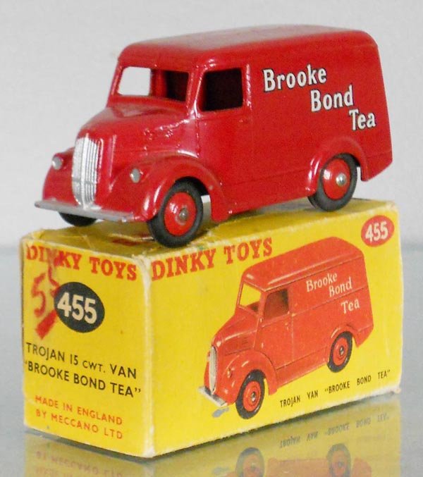 DINKY 455 TROJAN BROOKE BOND TEA VAN: light rust spot on base, orig box worn, C9.