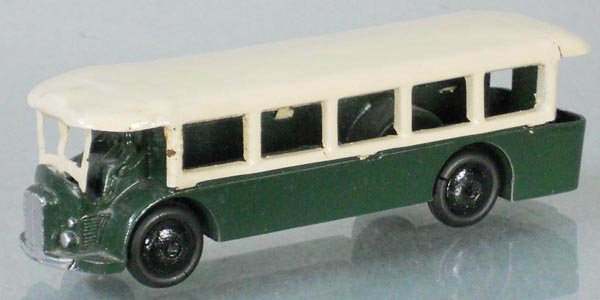 FRENCH DINKY 29D PARIS BUS: cream & green, tires have cracks, restored, C8.
