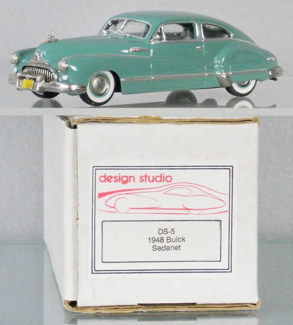 DESIGN STUDIO 1948 BUICK SEDANET: white metal, orig box & insert, C9.