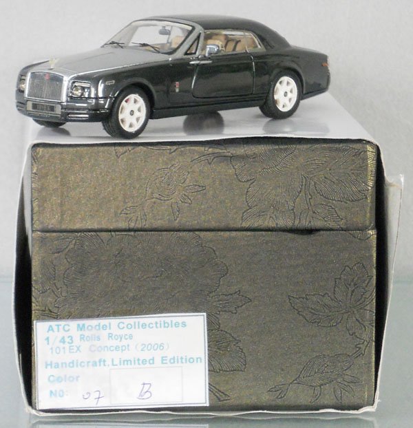 ATC MODEL COLLECTIBLES ROLLS ROYCE: resin, 101EX Concept Car w/suicide doors, orig box & insert minor wear, C9.