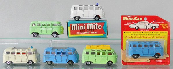 6 IMPY ROADMASTER SUPER CARS: die cast, 1 orig box & 1 orig card only, minor wear, C5-10.
