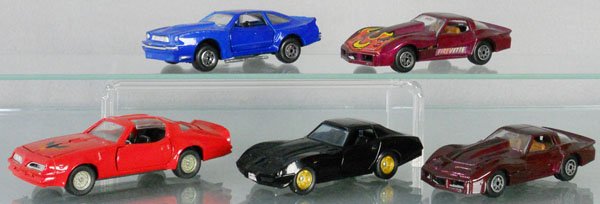 5 SAKURA & ZYMEX AUTOS: Sakura Firebird & Corvette, Zymex 2 #R655 Corvettes, R656 Mustang, C8.
