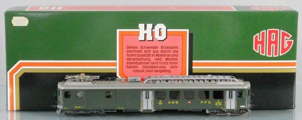 HAG 154 SWISS ELECTRIC LOCO: HO ga, 3-rail, w/Marklin digital HO, orig box & insert, C9.