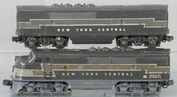 LIONEL 2344 NYC AB DIESELS: O ga, power A has restored chassis & truck frames over old battery damage, 2344C B unit, C5-6.