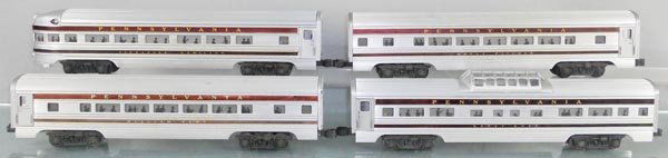 LIONEL CONGRESSIONAL CARS: O ga, 2542 Betsy Ross, 2544 Molly Pitcher, 2543 William Penn, 2541 Alexander Hamilton, 2 cars have minor scuffs on roof, C6-8.