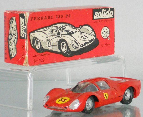 SOLIDO 152 FERRARI 330: red, orig box minor wear, C9.