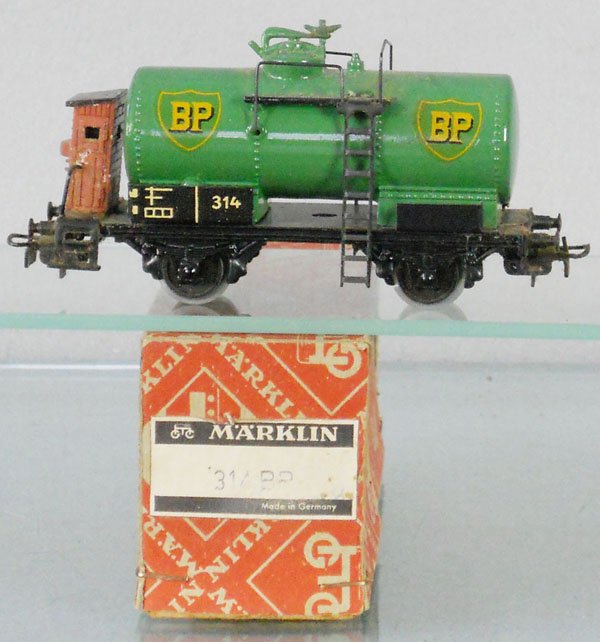 MARKLIN 314 BP TANK WAGEN: HO ga, orig box, C8-9.