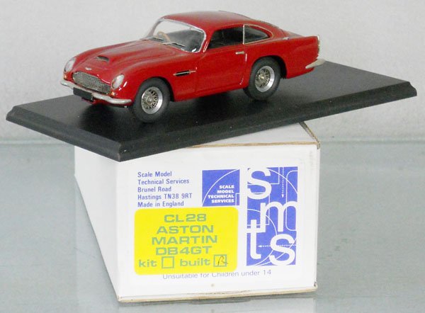 SMTS CL28 ASTON MARTIN DB4 GT: white metal, w/black base, orig box, C9.
