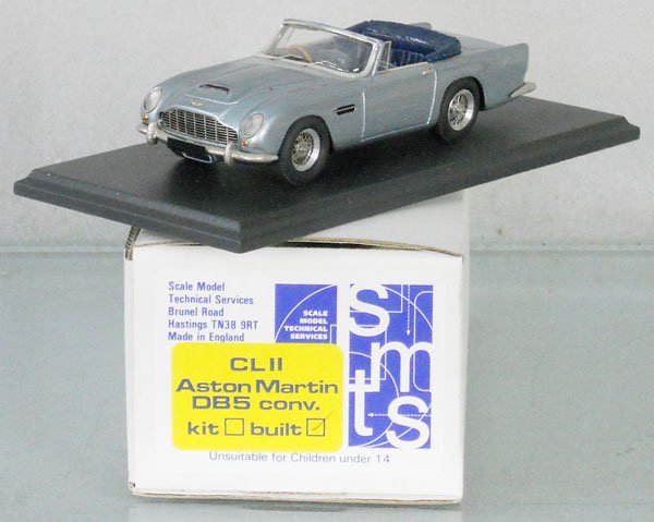 SMTS CL11 ASTON MARTIN DB5 CONVERTIBLE: white metal, w/black base, orig box, C9.