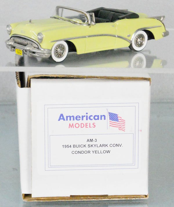 AMERICAN MODELS AM-3 1954 BUICK SKYLARK: white metal, orig box, C9.