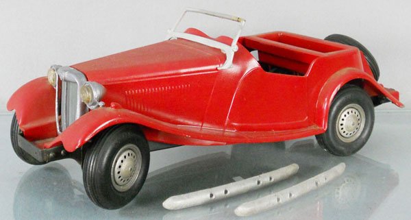 DOEPKE 2017 MG: die cast, 14" long, bumpers not attached, missing interior, crack in windshield frame, C5-6.