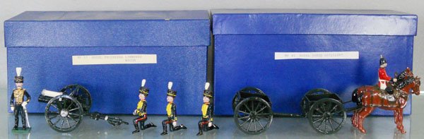 2 MARLBOROUGH SETS: MF57 Royal Engineers Lumbered Wagon, MF45 Royal Horse Artillery, pieces as shown, C9-10.