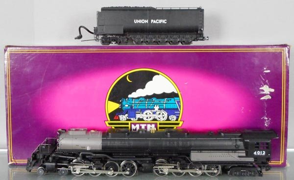 MTH MT-3021LP UP BIG BOY LOCO & TENDER: O ga, w/sound & smoke, orig box & insert minor wear, C8-9.