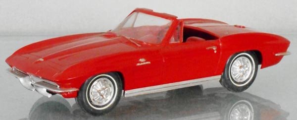 AMT 1964 CORVETTE PROMO: red w/some silver trim embellishment, C6-7.