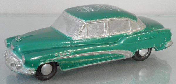 BANTHRICO 1952 BUICK BANK PROMO: green w/bank advertisement on roof, C6-7.