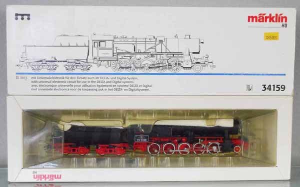 MARKLIN 34159 SOVIET RED ARMY LOCO & TENDER: HO ga, orig box & insert minor wear, insert yellowing, C9.