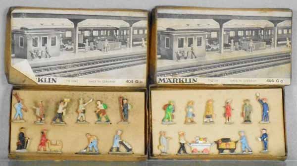 2 MARKLIN 404GA FIGURE SETS: HO ga, orig boxes some wear, C7.