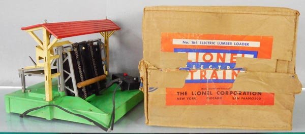 LIONEL 164 LUMBER SHED: O ga, gray frame, controller cord frayed, orig box & insert worn, C6.