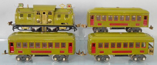 LIONEL TRAIN SET: O ga, 254 loco w/2 #610 Pullmans, 612 obsv, C5-6.