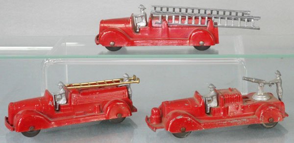 3 TOOTSIETOY FIRE TRUCKS (1 of 1)