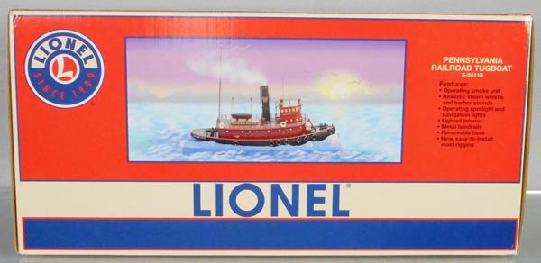 LIONEL 24110 PRR TUGBOAT: O ga, w/sound & smoke, orig box, C6-7.