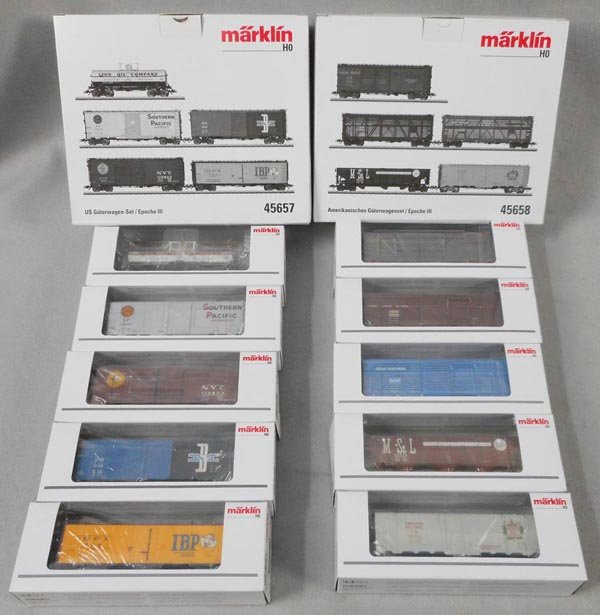 2 MARKLIN AMERICAN FREIGHT CAR SETS (1 of 1)