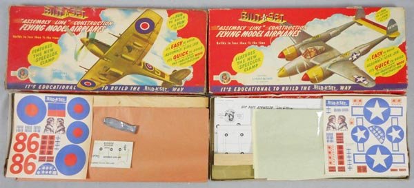 2 BILD-A-SET FLYING MODEL AIRPLANES (1 of 1)