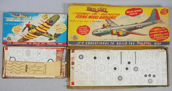 2 BILD-A-SET FLYING MODEL AIRPLANES (1 of 1)
