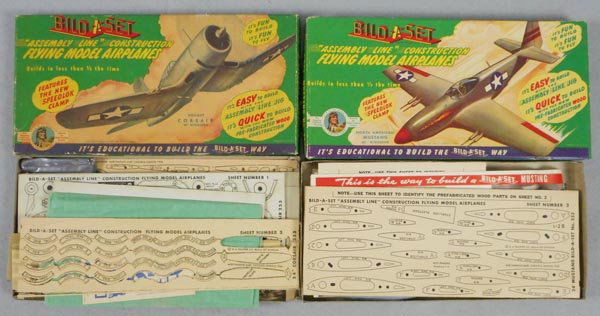 2 BILD-A-SET FLYING MODEL AIRPLANE KITS (1 of 1)