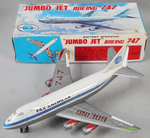 Three Pan Am Boeing 747 Battery Op Toys Japan
