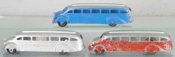3 TOOTSIETOY 1045 JUMBO GREYHOUND BUSES (1 of 1)