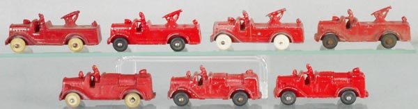 7 TOOTSIETOY FIRE TRUCKS (1 of 1)