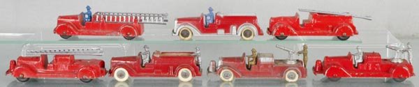 7 TOOTSIETOY FIRE TRUCKS (1 of 1)