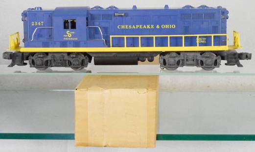 LIONEL 2347 C&O GP7 DIESEL: O ga, orig box, C8.