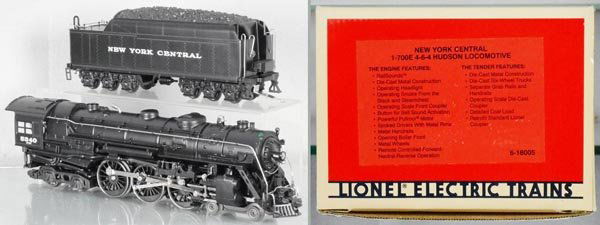 LIONEL 18005 700E HUDSON LOCO & TENDER (1 of 1)
