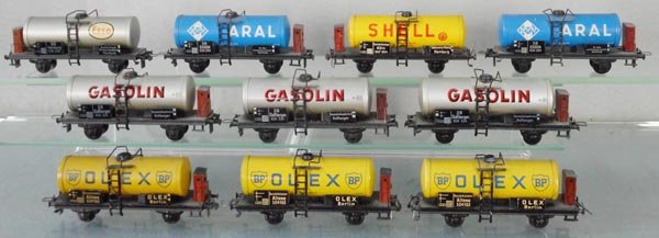 10 TRIX TANK CARS: HO ga, C5-7.