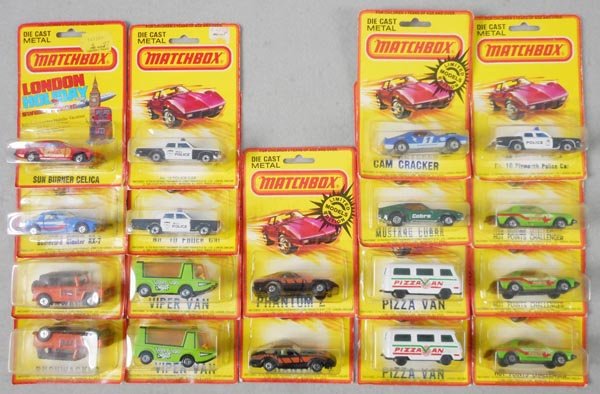 18 MATCHBOX CARDED VEHICLES (1 of 1)