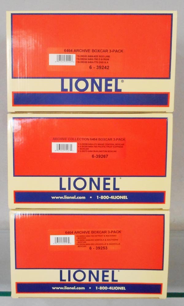 LIONEL 39211 ARCHIVE 6464 BOX CAR SET (1 of 1)
