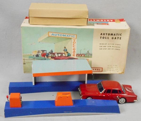Japanese Tin Sears Exclusive Automatic Toll Gate.
