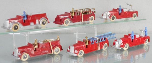 6 TOOTSIETOY MACK FIRE ENGINES (1 of 1)