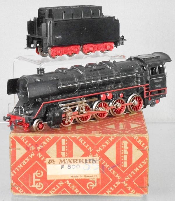 MARKLIN GN800 DECAPOD LOCO & TENDER: HO ga, w/orig box for F800, minor wear, C8.