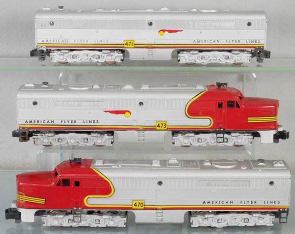 3 AMERICAN FLYER SANTA FE DIESELS (1 of 1)