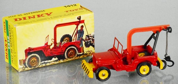 DINKY FR1412 JEEP WRECKER: red, orig box & insert, C9-10.