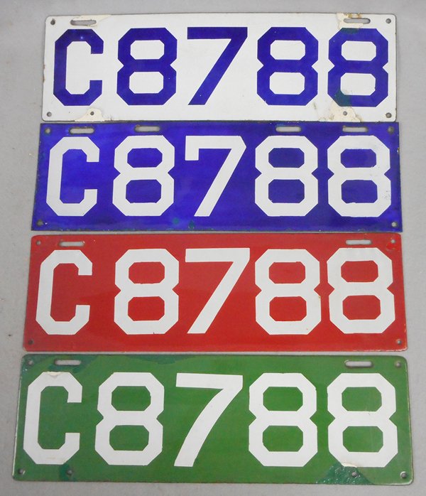 4 CONNECTICUT LICENSE PLATES (1 of 1)