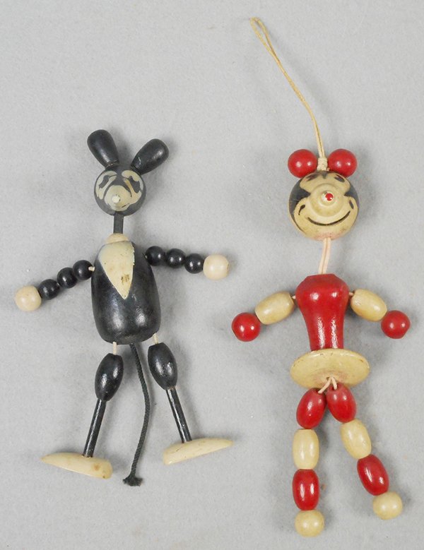 2 MICKEY MOUSE JOINTED FIGURES (1 of 1)