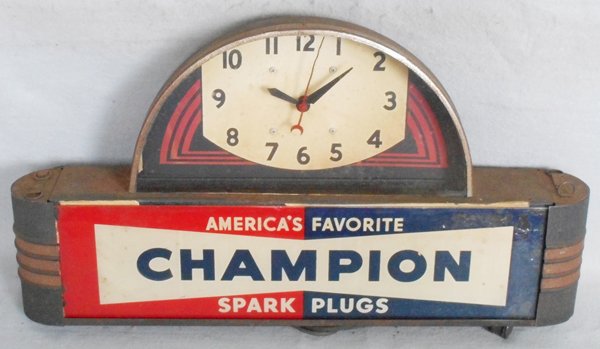 CHAMPION SPARK PLUG CLOCK (1 of 1)