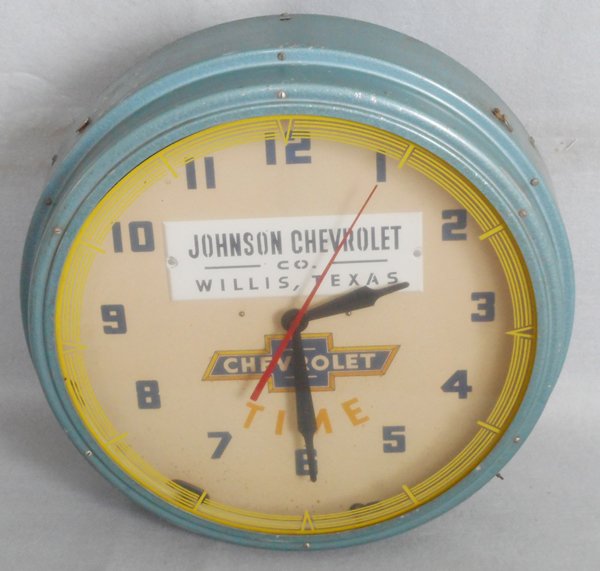 1954 CHEVROLET NEON CLOCK (1 of 1)