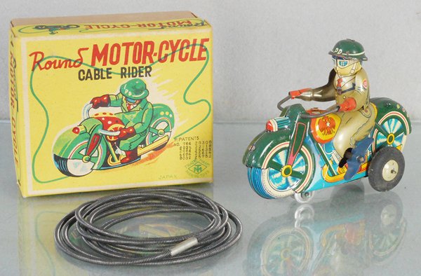 MODERN TOYS ROUND MOTOR-CYCLE CABLE RIDER (1 of 1)