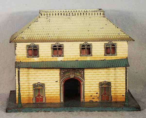 FANDOR STATION not Bing: handpainted & litho tin, electric, 9" tall, some paint flaking, missing clockface, C5. Complete information covering terms, conditions, payment and shipping is listed below. Please read and understand