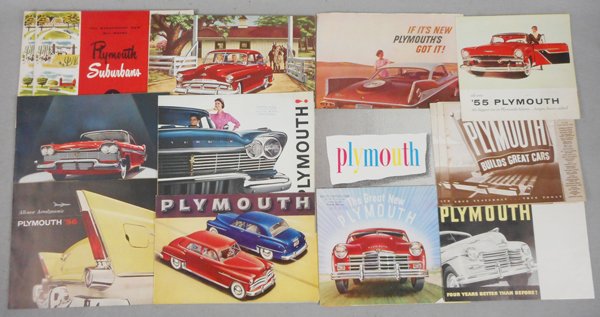 16 PLYMOUTH AUTO BROCHURES (1 of 1)